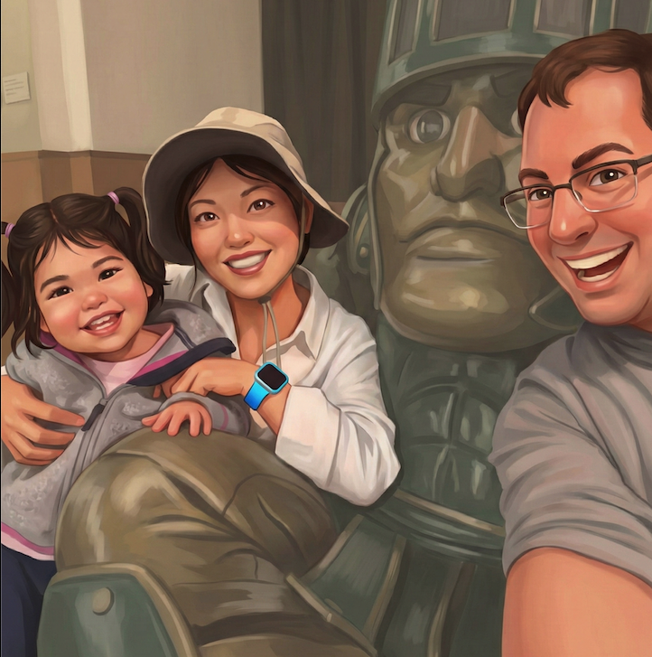 Nick Dahlhoff with his wife and daughter